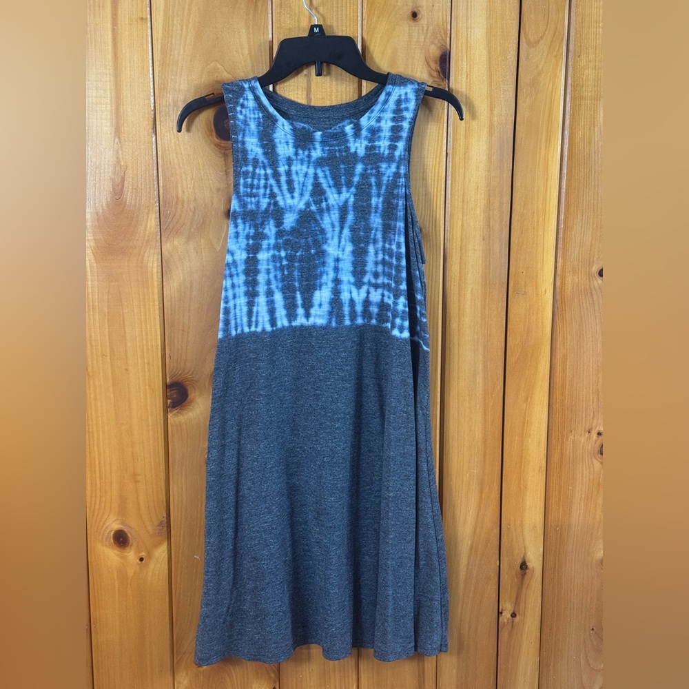 Sonoma Blue-Gray and White Tie-Dye Dress